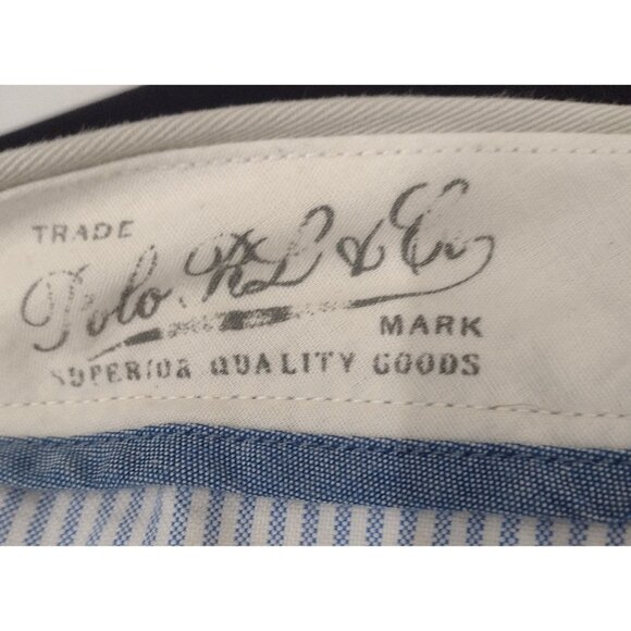 Polo Ralph Lauren Relaxed Fit Chino Pants Mens 32x32 Khaki Preppy Vintage Office - Picture 5 of 8